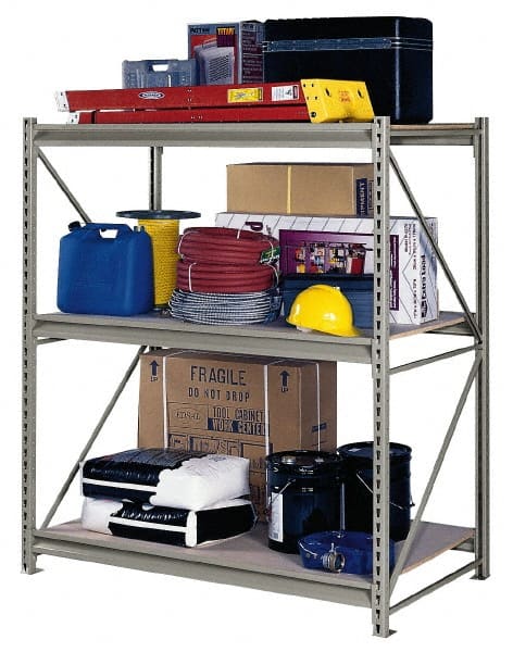 Edsal - 16,000 Lb Capacity Bulk Storage Welded Rack End - 2" Wide x 96" High x 36" Deep - Exact Tooling