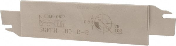 Iscar - 1.2598" Blade Height, 0.1575" Blade Width, 5.9055" OAL, Right Hand Cut, Double End Indexable Cut-Off Blade - 20mm Max Depth of Cut, SGFFH Blade - Exact Tooling