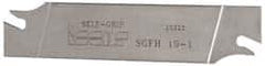 Iscar - 3/4" Blade Height, 0.0472" Blade Width, 3.3858" OAL, Right Hand Cut, Double End Indexable Cut-Off Blade - SGFH Blade, Self Grip Series - Exact Tooling