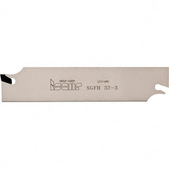 Iscar - 1.0236" Blade Height, 1/8" Blade Width, 2.4803" OAL, Neutral Cut, Single End Indexable Cut-Off Blade - SGFH Blade, Self Grip Series - Exact Tooling