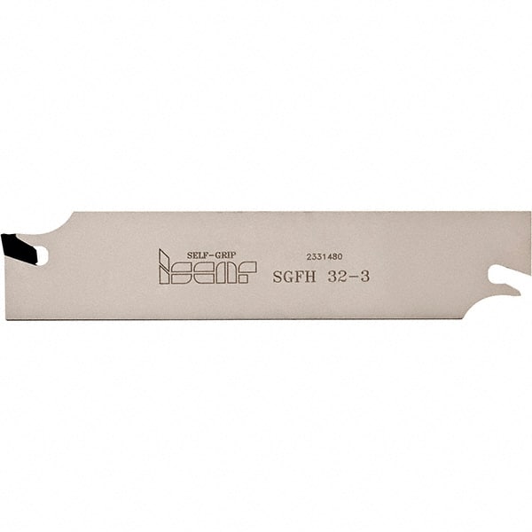 Iscar - 1.0236" Blade Height, 0.1575" Blade Width, 2.4803" OAL, Neutral Cut, Single End Indexable Cut-Off Blade - SGFH Blade, Self Grip Series - Exact Tooling