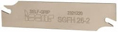 Iscar - 1.0236" Blade Height, 1/16" Blade Width, 4.3307" OAL, Right Hand Cut, Double End Indexable Cut-Off Blade - SGFH Blade, Self Grip Series - Exact Tooling