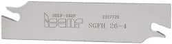 Iscar - 1.0236" Blade Height, 1/8" Blade Width, 4.3307" OAL, Right Hand Cut, Single End Indexable Cut-Off Blade - SGFH Blade, Self Grip Series - Exact Tooling