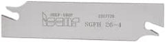 Iscar - 1.0236" Blade Height, 1/8" Blade Width, 4.3307" OAL, Right Hand Cut, Single End Indexable Cut-Off Blade - SGFH Blade, Self Grip Series - Exact Tooling