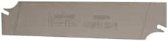 Iscar - 1.2598" Blade Height, 0.0472" Blade Width, 5.9055" OAL, Right Hand Cut, Double End Indexable Cut-Off Blade - SGFH Blade, Self Grip Series - Exact Tooling