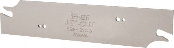 Iscar - 1-1/4" Blade Height, 1/8" Blade Width, 5.9055" OAL, Right Hand Cut, Indexable Cut-Off Blade - SGFH Blade - Exact Tooling