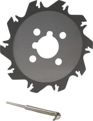 Iscar - Arbor Hole Connection, 1.55" Depth of Cut, 6.3" Cutter Diam, 1-1/2" Hole Diam, 10 Tooth Indexable Slotting Cutter - SGSF Toolholder, GSF. Insert - Exact Tooling