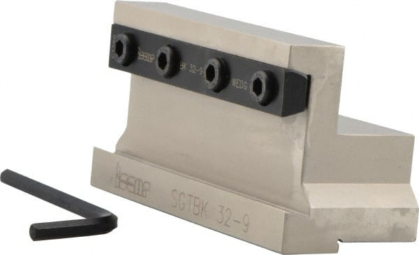 Iscar - Tool Block Style SGTBK, 32mm Blade Height, 120mm OAL, 62mm OAH, Indexable Cutoff Blade Tool Block - 32mm Shank Height, 28mm Shank Width, Series Tool Blocks - Exact Tooling