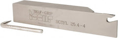 Iscar - SGTF, Left Hand Cut, 2-1/2" Max Workpc Diam, GFN, GFR Insert, Indexable Cutoff Toolholder - 1" Shank Width, 1" Shank Height, 5.9" OAL - Exact Tooling