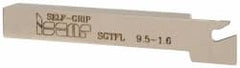 Iscar - SGTF, Left Hand Cut, 1.06" Max Workpc Diam, GFN, GFR Insert, Indexable Cutoff Toolholder - 3/8" Shank Width, 3/8" Shank Height, 3" OAL - Exact Tooling