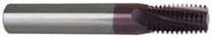 Carmex - 1 - 11-1/2 to 2 - 11-1/2 NPT, 5/8" Cutting Diam, 4 Flute, Solid Carbide Helical Flute Thread Mill - Internal/External Thread, 1.09" LOC, 4" OAL, 5/8" Shank Diam - Exact Tooling