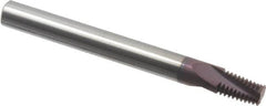 Carmex - 1/8-27 NPTF, 1/4" Cutting Diam, 3 Flute, Solid Carbide Helical Flute Thread Mill - Internal/External Thread, 0.39" LOC, 2-1/2" OAL, 1/4" Shank Diam - Exact Tooling