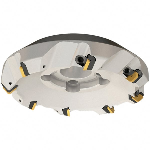 Iscar - 2" Cut Diam, 3/4" Arbor Hole, 0.23" Max Depth of Cut, 45° Indexable Chamfer & Angle Face Mill - 4 Inserts, SEKN/R 12... Insert, Right Hand Cut, 4 Flutes, Series F45E - Exact Tooling