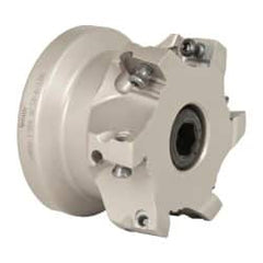 Iscar - 6 Inserts, 2-1/2" Cut Diam, 1" Arbor Diam, 0.56" Max Depth of Cut, Indexable Square-Shoulder Face Mill - 0/90° Lead Angle, 1-3/4" High, AD..1505.. & HM90 AD..1505.. Insert Compatibility, Series HM90 - Exact Tooling