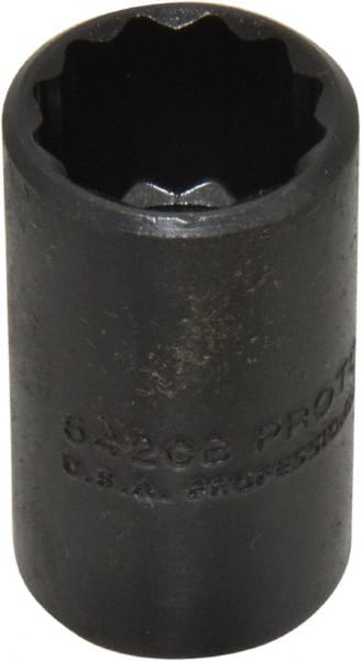 Proto - 5/8", 1/2" Drive, Standard Hand Socket - 12 Points, 1-1/2" OAL, Alloy Steel, Black Finish - Exact Tooling