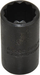 Proto - 5/8", 1/2" Drive, Standard Hand Socket - 12 Points, 1-1/2" OAL, Alloy Steel, Black Finish - Exact Tooling