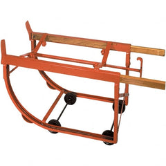 Wesco Industrial Products - 1,000 Lb Load Capacity, 30 & 55 Gal Drum Cradle - 19" Wide x 25-1/2" High, 4 Steel Wheels - Exact Tooling