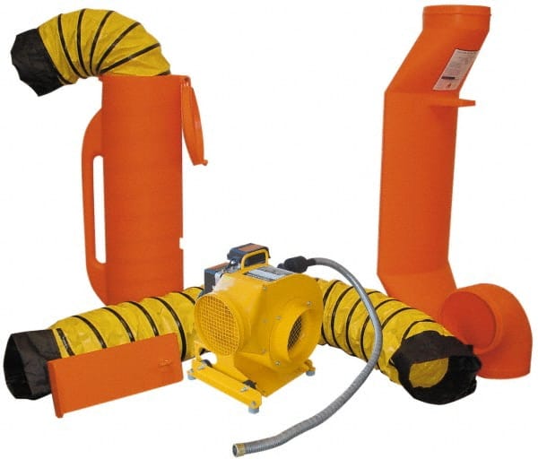 AIR Systems - Blower & Fan Kits; Type: Centrifugal Blower Kit ; Type of Power: Gas ; Inlet/Outlet Size (Inch): 8 ; Explosion Proof: No ; Blower Casing Material: Steel ; Contents: SVB-G8 Blower; SV-CUP Saddle Vent Ventilation Kit - Exact Tooling