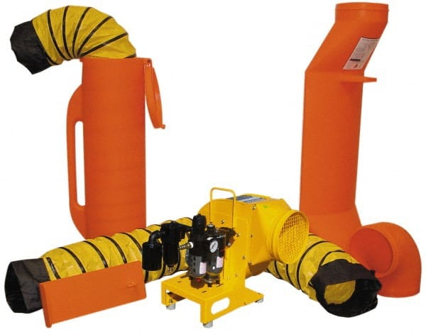 AIR Systems - Blower & Fan Kits; Type: Centrifugal Blower Kit ; Type of Power: Pneumatic ; Inlet/Outlet Size (Inch): 8 ; Cubic Feet per Minute (CFM): 3000.00 ; Horsepower (HP): 4.00 ; Explosion Proof: No - Exact Tooling