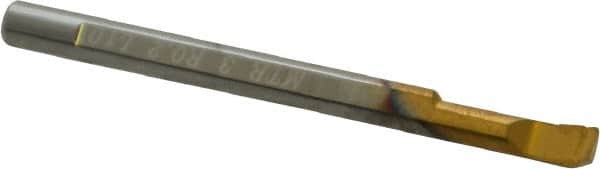 Carmex - 0.12" Min Bore Diam, 0.39" Max Bore Depth, 3mm Shank Diam, Boring Bar - 0.008" Corner Radius, Right Hand Cut, Solid Carbide, Bright Finish - Exact Tooling