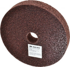 3M - 6" Diam, 1" Face Width, 1" Center Hole, Medium Grade, Aluminum Oxide Deburring Wheel - Unitized, Medium Density 5 Grade, 6,000 RPM - Exact Tooling