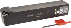 Iscar - External Thread, Right Hand Cut, 1-1/4" Shank Width x 1-1/4" Shank Height Indexable Threading Toolholder - 7" OAL, P 16 Insert Compatibility, SE Toolholder - Exact Tooling