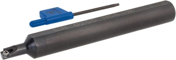 Iscar - Internal Thread, Right Hand Cut, 1/2" Shank Width x 1/2" Shank Height Indexable Threading Toolholder - 4" OAL, Various Insert Compatibility, SI Toolholder, Series IscarThread - Exact Tooling