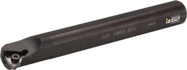 Iscar - Internal Thread, Right Hand Cut, 1" Shank Width x 1" Shank Height Indexable Threading Toolholder - 8" OAL, R 22 Insert Compatibility, SI Toolholder, Series SIR - Exact Tooling