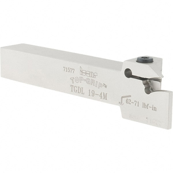 Iscar - TGD, External, Left Hand, 0.683" Max Depth of Cut, 0.157 to 0.197" Groove Width, Indexable Grooving Tool Holder - TGM... Insert Compatibility, 3/4" Shank Height, 3/4" Shank Width, 5" OAL - Exact Tooling