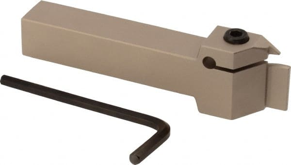 Iscar - TGD, External, Right Hand, 7.5mm Max Depth of Cut, 0.1181 to 1/8" Groove Width, Indexable Grooving Tool Holder - TGMF 3.. Insert Compatibility, 16mm Shank Height, 16mm Shank Width, 100mm OAL - Exact Tooling