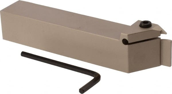 Iscar - TGD, External, Right Hand, 0.29" Max Depth of Cut, 0.118 to 1/8" Groove Width, Indexable Grooving Tool Holder - TGMF 3.. Insert Compatibility, 1" Shank Height, 1" Shank Width, 5-1/2" OAL - Exact Tooling