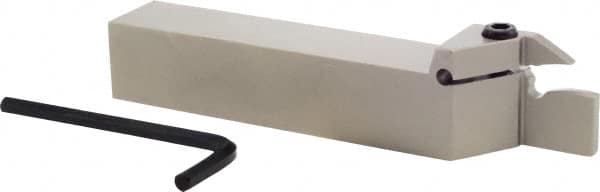 Iscar - TGD, External, Right Hand, 0.86" Max Depth of Cut, 0.236 to 1/4" Groove Width, Indexable Grooving Tool Holder - TGMF 6.. Insert Compatibility, 1" Shank Height, 1" Shank Width, 6" OAL - Exact Tooling