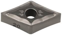 Iscar - DNMG331 PP Grade IC20 Carbide Turning Insert - Uncoated, 55° Diamond, 3/8" Inscr Circle, 3/16" Thick, 1/64" Corner Radius - Exact Tooling