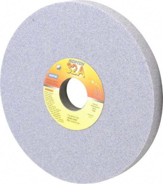 Norton - 7" Diam x 1-1/4" Hole x 3/4" Thick, J Hardness, 60 Grit Surface Grinding Wheel - Aluminum Oxide, Type 5, Medium Grade, 3,600 Max RPM, Vitrified Bond, One-Side Recess - Exact Tooling