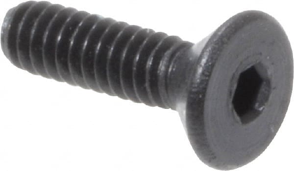 Value Collection - #0-80 UNF Hex Socket Drive, 82° Flat Screw - Alloy Steel, Black Oxide Finish, Fully Threaded, 1/4" OAL - Exact Tooling