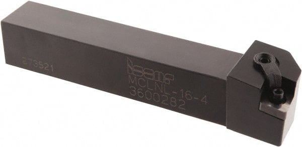 Iscar - MCLN, Left Hand Cut, 5° Lead Angle, 1" Shank Height x 1" Shank Width, Negative Rake Indexable Turning Toolholder - 6" OAL, CN..43.. Insert Compatibility, Series Isoturn - Exact Tooling