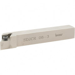 Iscar - SDJC, Right Hand Cut, 1/2" Shank Height x 1/2" Shank Width, Neutral Rake Indexable Turning Toolholder - 3-1/2" OAL, DC..3 Insert Compatibility, Series Isoturn - Exact Tooling