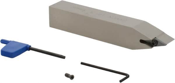 Iscar - SVVC, Neutral Cut, 72.5° Lead Angle, 1" Shank Height x 1" Shank Width, Neutral Rake Indexable Turning Toolholder - 6" OAL, VCM..33.. Insert Compatibility, Series Isoturn - Exact Tooling