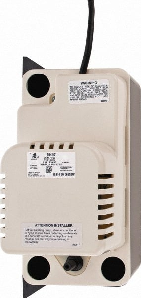 Little Giant Pumps - 1/2 Gallon without Safety Switch Tank Capacity, 115 Volt, 15 Shutoff Pump, Condensate System - 1.08 GPM, 3/8 Barbed Outlet Size - Exact Tooling