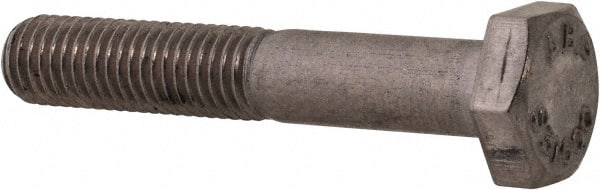 Value Collection - 1/4-28 UNF, 1-1/2" Length Under Head Hex Head Cap Screw - Fully Threaded, Grade 316 Stainless Steel, Uncoated, 7/16" Hex - Exact Tooling