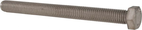 Value Collection - 1/2-13 UNC, 5-1/2" Length Under Head Hex Head Cap Screw - Fully Threaded, Grade 316 Stainless Steel, Uncoated, 3/4" Hex - Exact Tooling