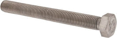 Value Collection - 7/8-9 UNC, 8" Length Under Head Hex Head Cap Screw - Fully Threaded, Grade 316 Stainless Steel, Uncoated, 1-5/16" Hex - Exact Tooling