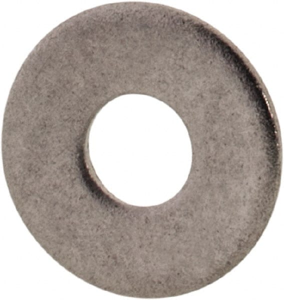 Value Collection - #2 Screw, Grade 316 Stainless Steel Standard Flat Washer - 3/32" ID x 1/4" OD, 0.025" Thick, Plain Finish - Exact Tooling
