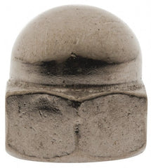 Value Collection - 1/4-20" UNC, 7/16" Width Across Flats, Uncoated, Stainless Steel Acorn Nut - 15/32" Overall Height, Grade 316 - Exact Tooling