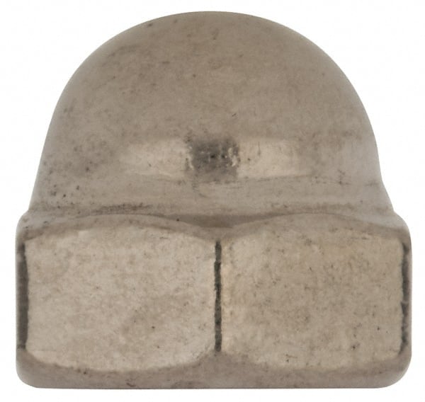 Value Collection - 5/16-18" UNC, 9/16" Width Across Flats, Uncoated, Stainless Steel Acorn Nut - 17/32" Overall Height, Grade 316 - Exact Tooling