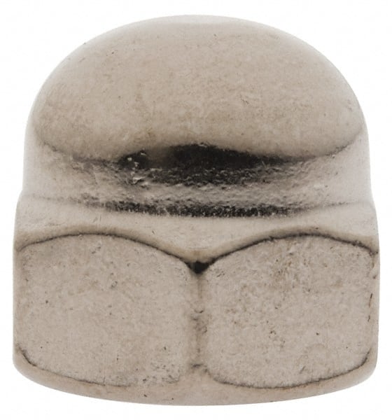 Value Collection - 3/8-16" UNC, 5/8" Width Across Flats, Uncoated, Stainless Steel Acorn Nut - 5/8" Overall Height, Grade 316 - Exact Tooling