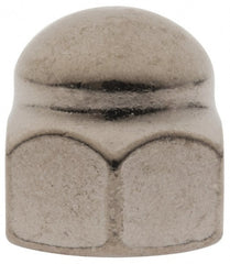 Value Collection - 1/2-13" UNC, 3/4" Width Across Flats, Uncoated, Stainless Steel Acorn Nut - 13/16" Overall Height, Grade 316 - Exact Tooling