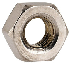 Value Collection - 1/4-28 UNF Stainless Steel Right Hand Hex Nut - 7/16" Across Flats, 3/16" High, Uncoated - Exact Tooling
