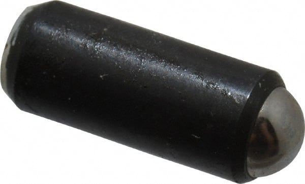 Gibraltar - 0.44" Body Length x 3/16" Body Diam, 1 Lb Init to 2.5 Lb Final End Force, Steel Press Fit Ball Plunger - 5/32" Ball Diam, 0.058" Max Ball Reach, +0.0010; +0.0020" Tolerance - Exact Tooling