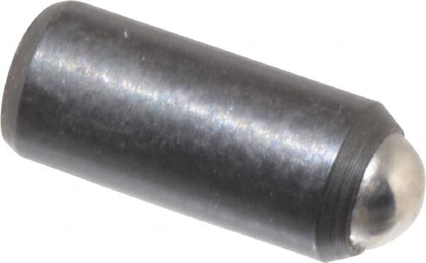 Gibraltar - 0.284" Body Length x 1/8" Body Diam, 0.75 Lb Init to 2.5 Lb Final End Force, Steel Press Fit Ball Plunger - 0.093" Ball Diam, 0.035" Max Ball Reach, +0.0010; +0.0020" Tolerance - Exact Tooling